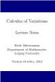 Book cover: Calculus of Variations