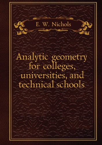Large book cover: Analytic geometry for colleges, universities, and technical schools
