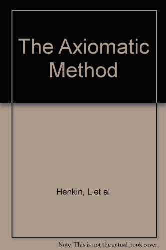 Large book cover: The Axiomatic Method