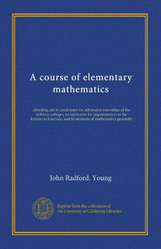 Large book cover: A Course of Elementary Mathematics