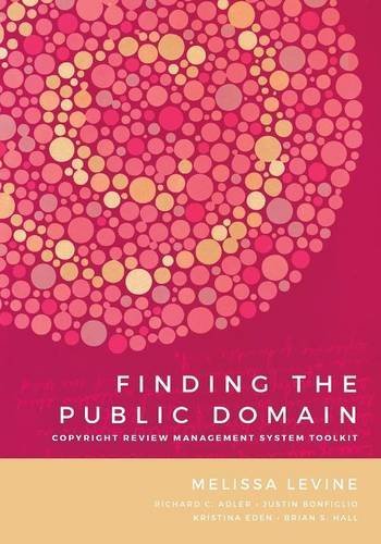 Large book cover: Finding the Public Domain: Copyright Review Management System Toolkit