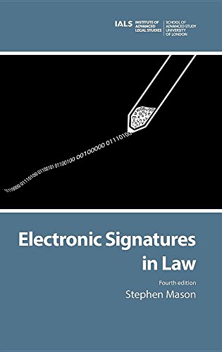 Large book cover: Electronic Signatures in Law