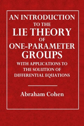 Large book cover: An Introduction to the Lie Theory of One-Parameter Groups