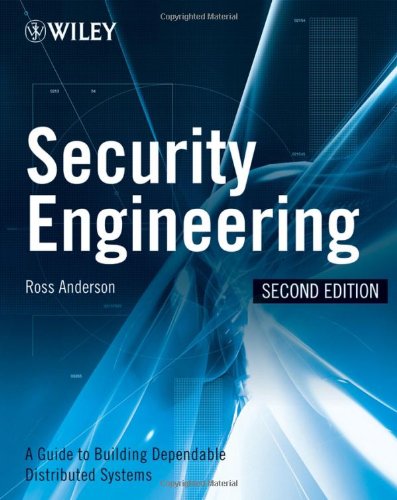 Large book cover: Security Engineering: A Guide to Building Dependable Distributed Systems