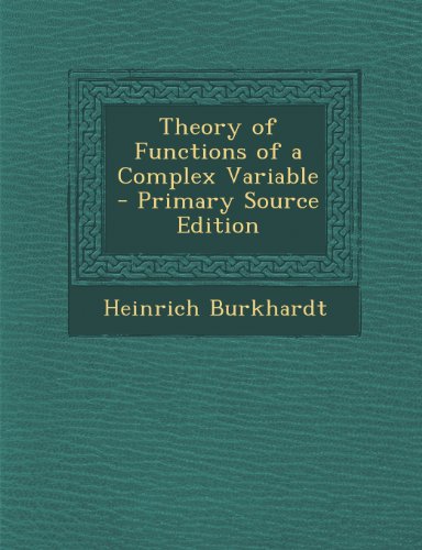 Large book cover: Theory of Functions of a Complex Variable
