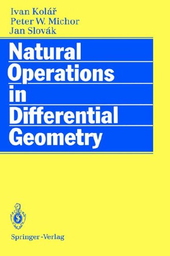 Large book cover: Natural Operations in Differential Geometry