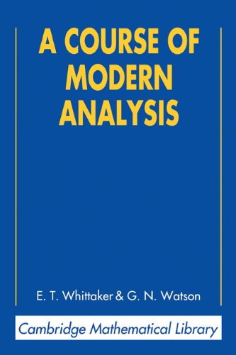 Large book cover: A Course of Modern Analysis