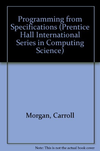 Large book cover: Programming from Specifications