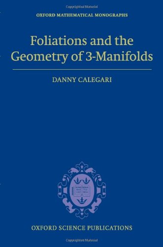 Large book cover: Foliations and the Geometry of 3-manifolds