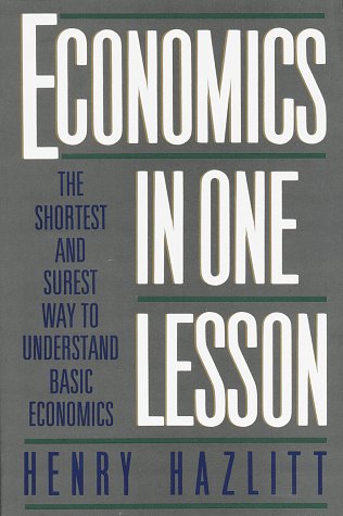 Large book cover: Economics in One Lesson