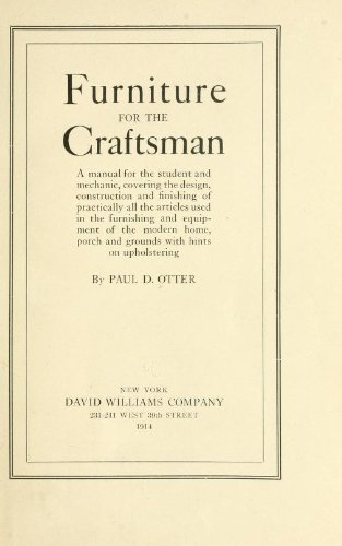 Large book cover: Furniture for the Craftsman
