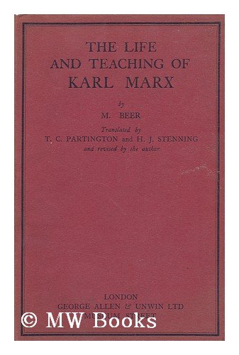 Large book cover: The Life and Teaching of Karl Marx