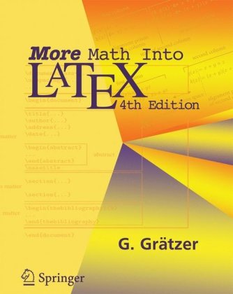 Large book cover: More Math Into LaTeX
