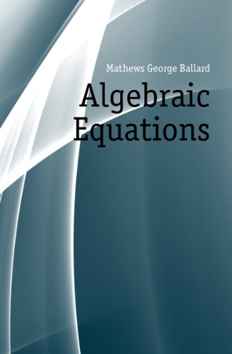 Large book cover: Algebraic Equations