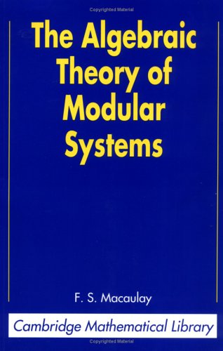 Large book cover: The Algebraic Theory of Modular Systems