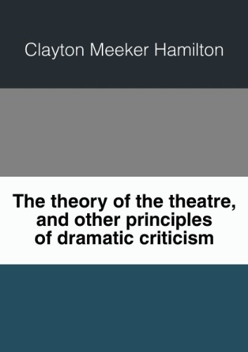 Large book cover: The Theory of the Theatre