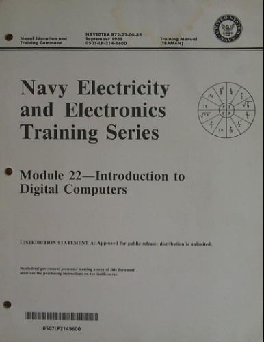 Large book cover: United States Navy Electricity and Electronics Training Series