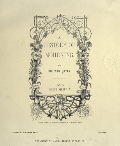 Large book cover: A History of Mourning