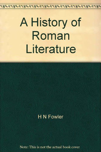 Large book cover: A History of Roman Literature